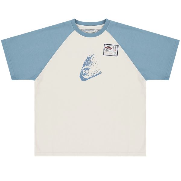 PAL Sporting Goods Rec League Raglan T-shirt Off White/Blauw