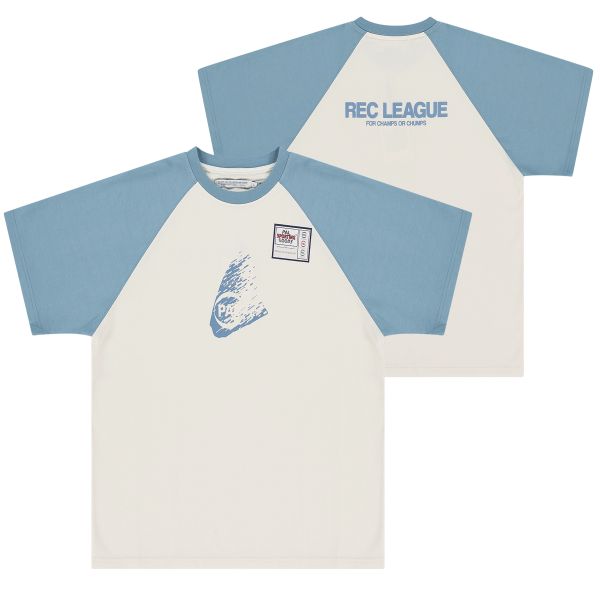 PAL Sporting Goods Rec League Raglan T-shirt Off White/Blauw