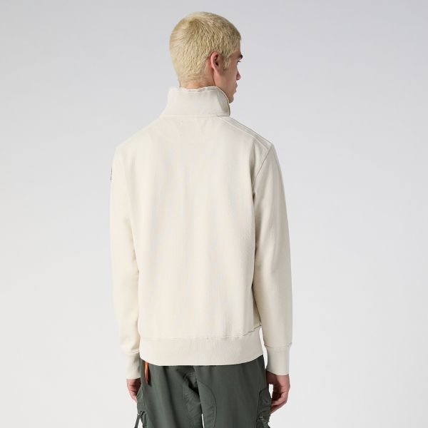 Parajumpers Lenard Half Zip Sweater Off White