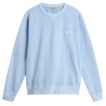 Woolrich Garment Dyed Sweater Licht Blauw