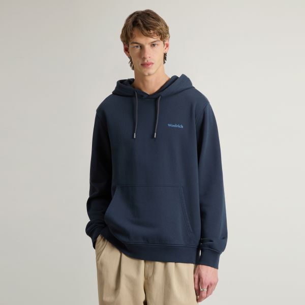 Woolrich Graphic Hoodie Navy