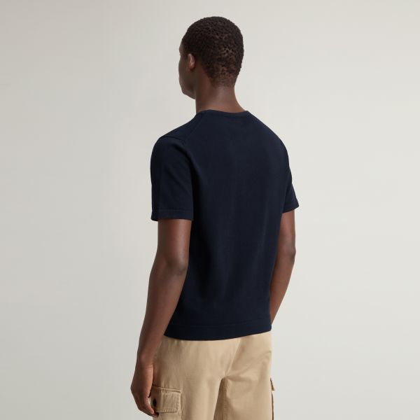 Woolrich Knitted T-shirt Navy
