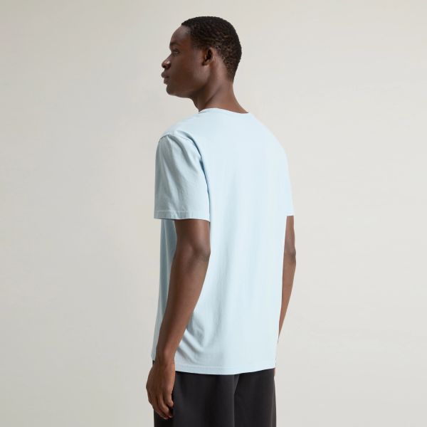 Woolrich Logo T-shirt Licht Blauw