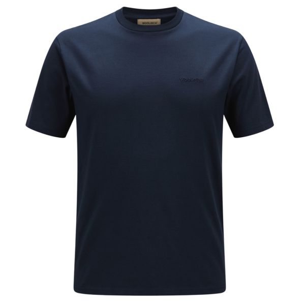 Woolrich Premium Jersey Logo T-shirt Donker Blauw