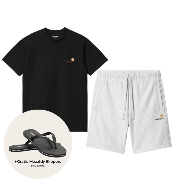 Carhartt american script zomerset zwart grijs