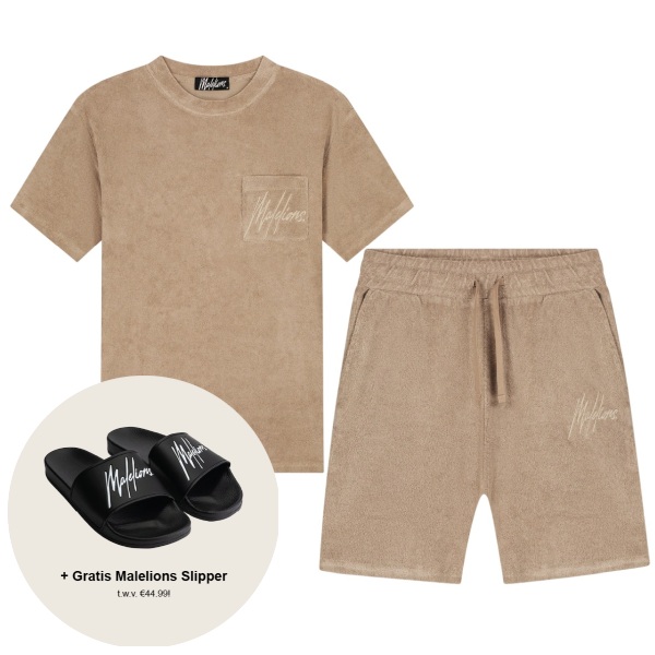Malelions signature towelling zomerset bruin