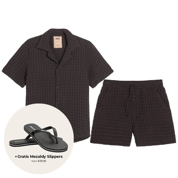 OAS Cuba waffle zomerset zwart
