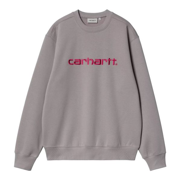 Carhartt WIP Logo Sweater Antraciet