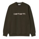 Carhartt WIP Logo Sweater Donker Groen