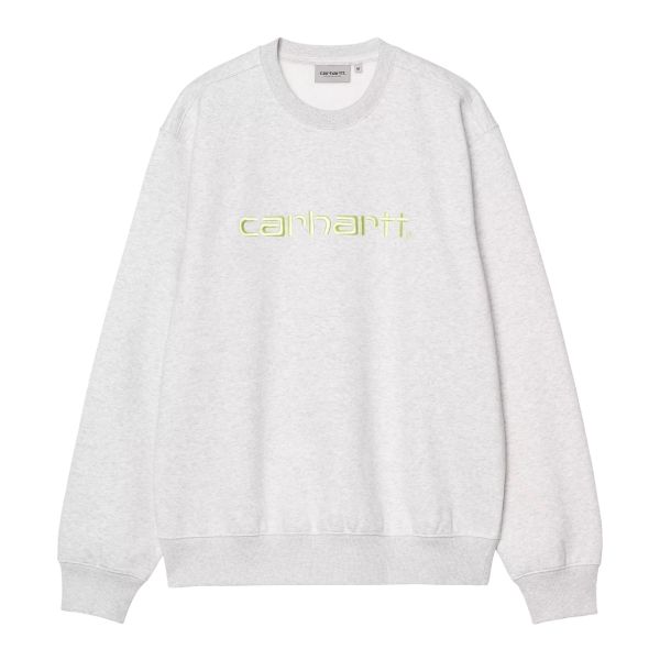 Carhartt WIP Logo Sweater Grijs