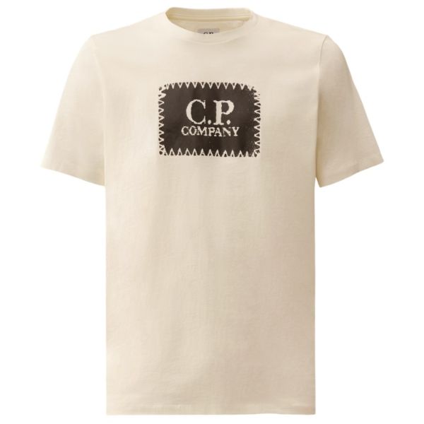 CP Company Label T-shirt Off White