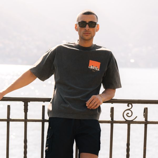 Croyez Fumes Amalfi T-shirt Washed Antraciet