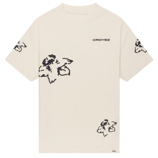 Croyez Initial Flower T-shirt Off White