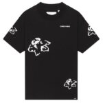 Croyez Initial Flower T-shirt Zwart
