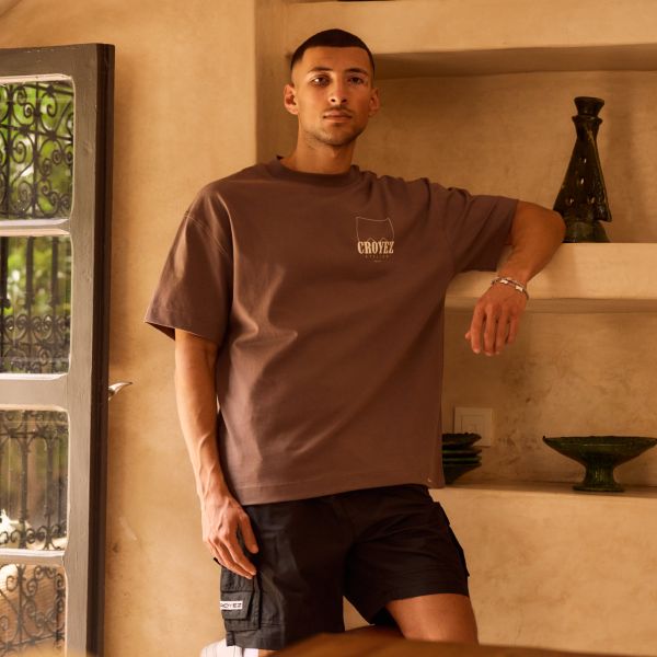 Croyez Maroc Fumes T-shirt Bruin