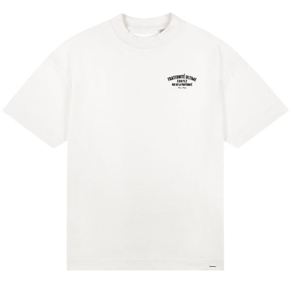 Croyez Oversized Fraternité T-shirt Wit