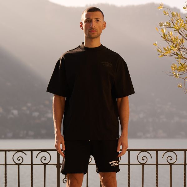 Croyez Oversized Fraternité T-shirt Zwart