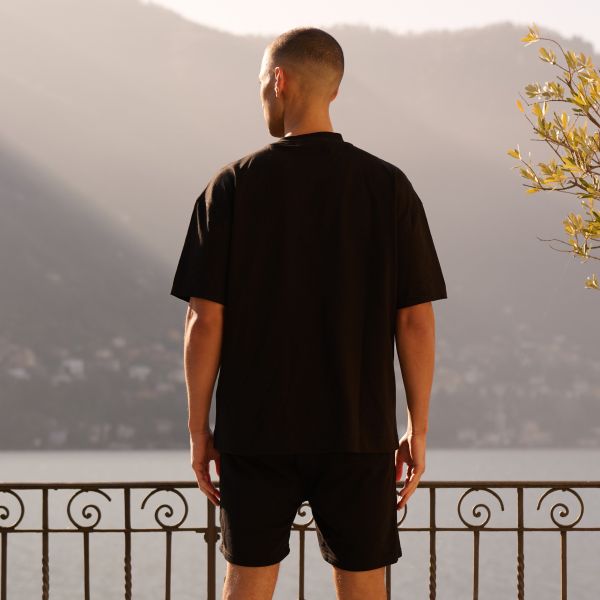 Croyez Oversized Fraternité T-shirt Zwart