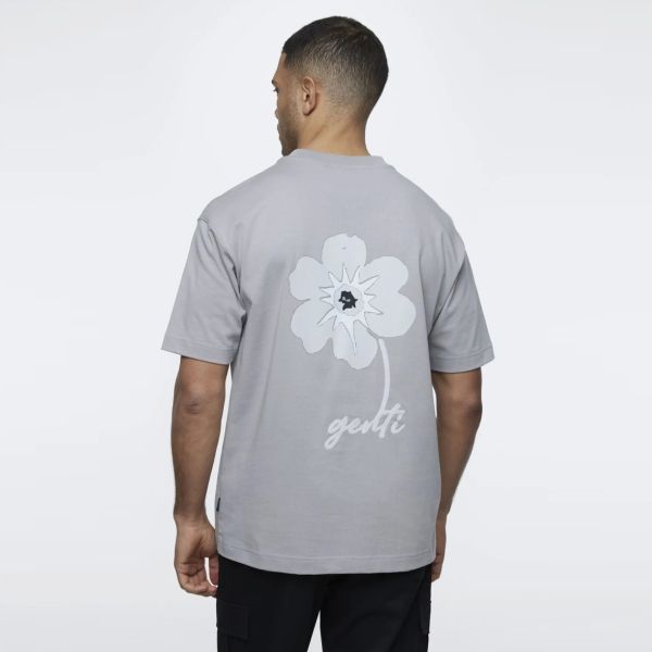Genti Flower T-shirt Grijs
