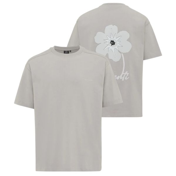 Genti Flower T-shirt Grijs