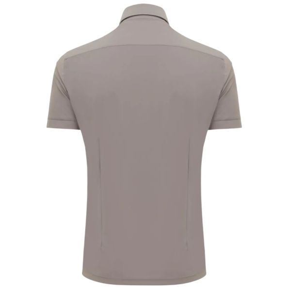 Genti Smoky Skin Fit Polo Bruin