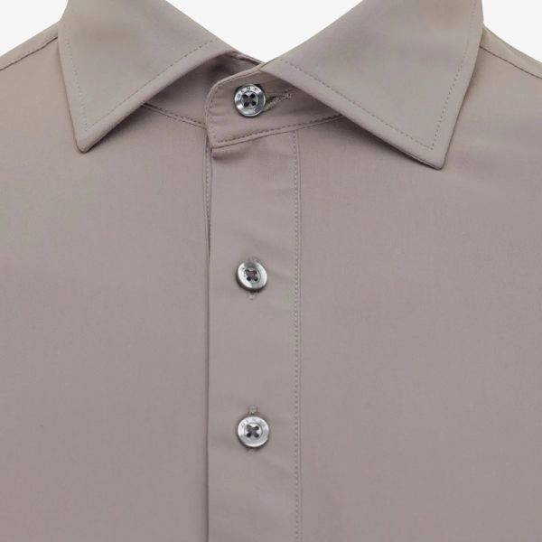 Genti Smoky Skin Fit Polo Bruin