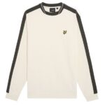 Lyle & Scott Contrast Taped Sweater Off White
