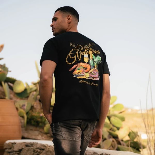 Malelions Champagne T-shirt Zwart