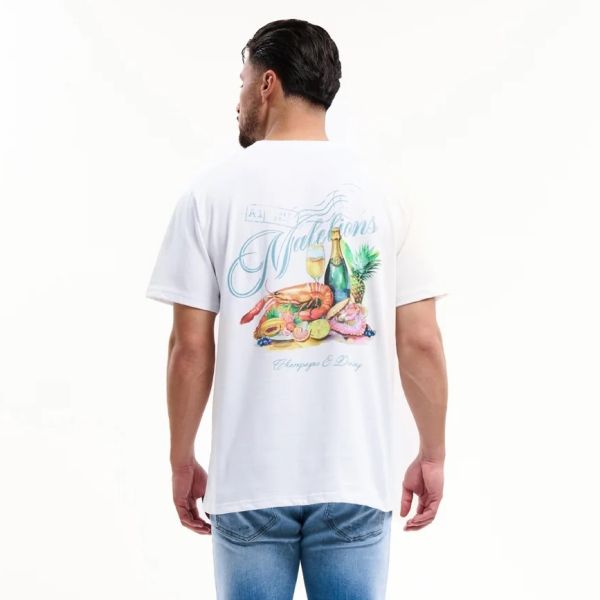 Malelions Champagne T-shirt Wit