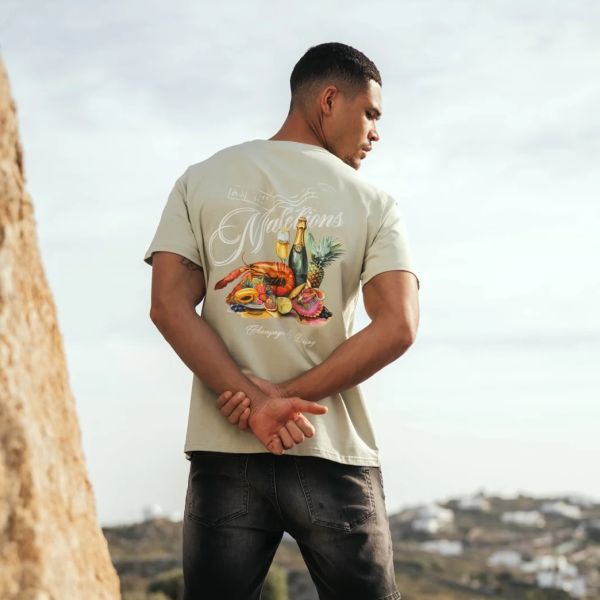 Malelions Champagne T-shirt Licht Groen