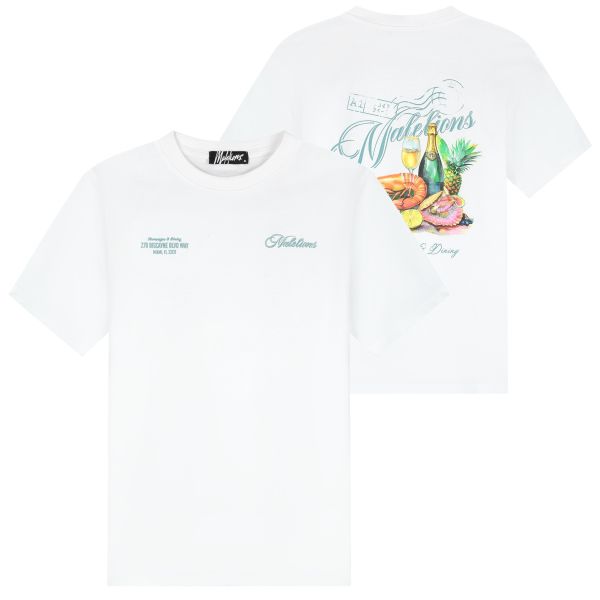 Malelions Champagne T-shirt Wit