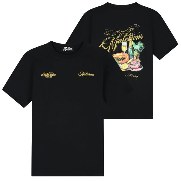 Malelions Champagne T-shirt Zwart