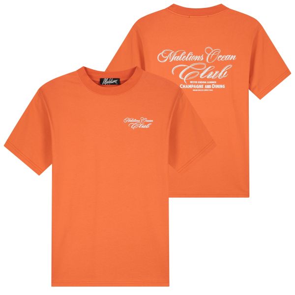 Malelions Ocean Club T-shirt Oranje