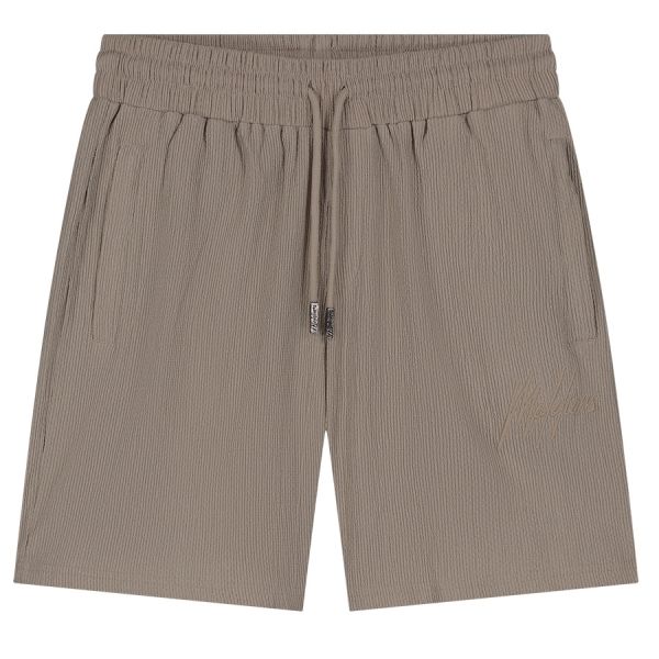 Malelions Seersucker Korte Broek Bruin