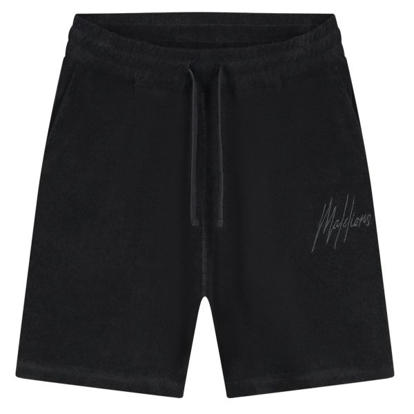 Malelions Signature Towelling Korte Broek Zwart