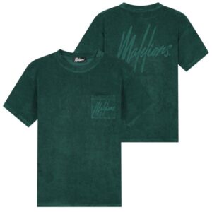 Malelions Signature Towelling T-shirt Donker Groen