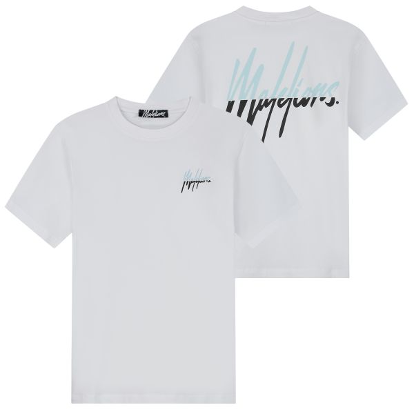 Malelions Split Slim T-shirt Wit