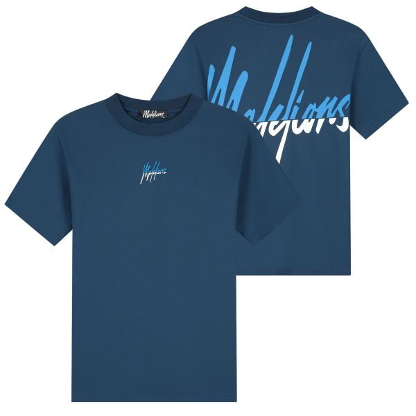 Malelions Split T-shirt Navy