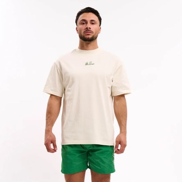 Malelions Split T-shirt Off White