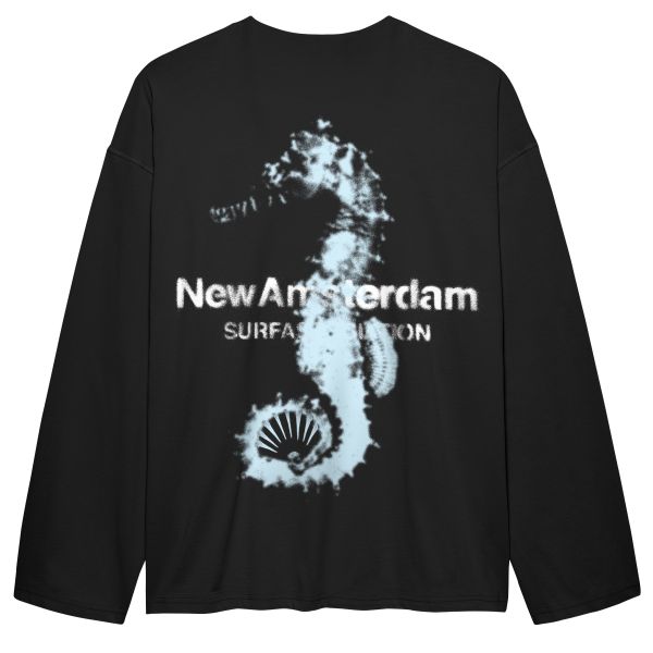 New Amsterdam Surf Association Seahorse Longsleeve T-shirt Zwart