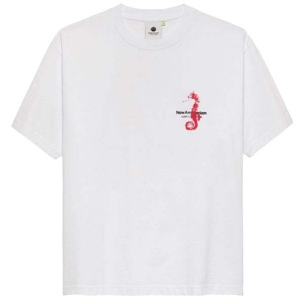 New Amsterdam Surf Association Seahorse T-shirt Wit