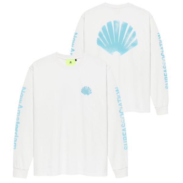 New Amsterdam Surf Association Sprayed Logo Longsleeve T-shirt Wit