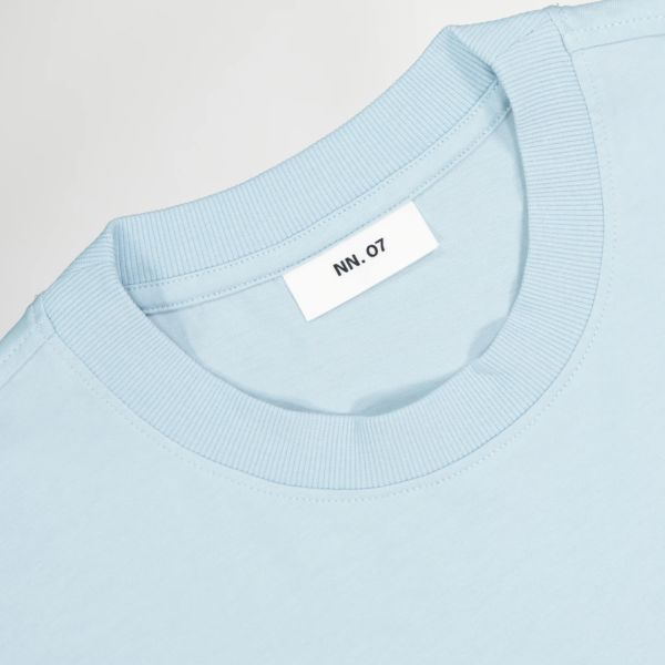 NN.07 Adam EMB T-shirt Licht Blauw