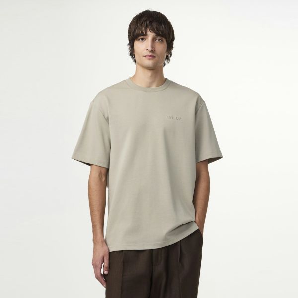NN.07 Nat Logo T-shirt Beige/Grijs