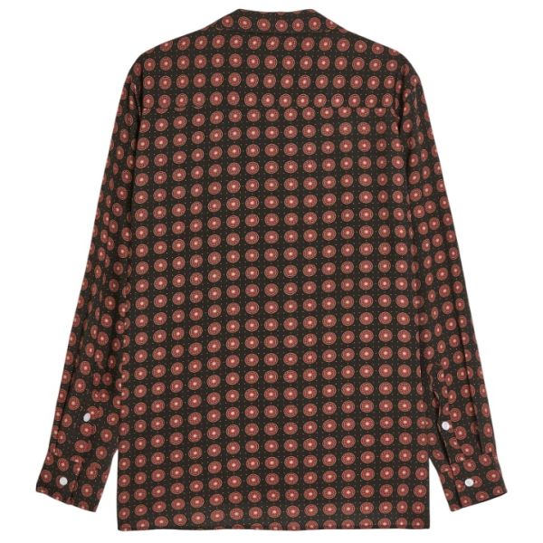 OAS Coffee Lumo Viscose Overhemd Zwart