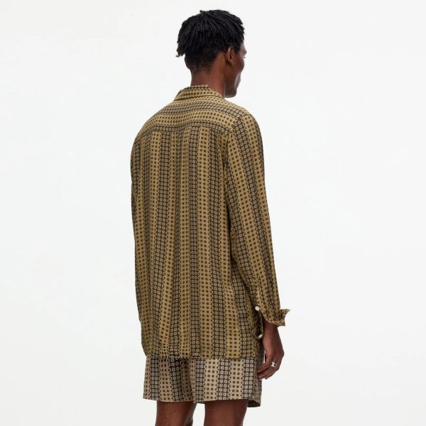 OAS Regalia Viscose Overhemd Donker Groen