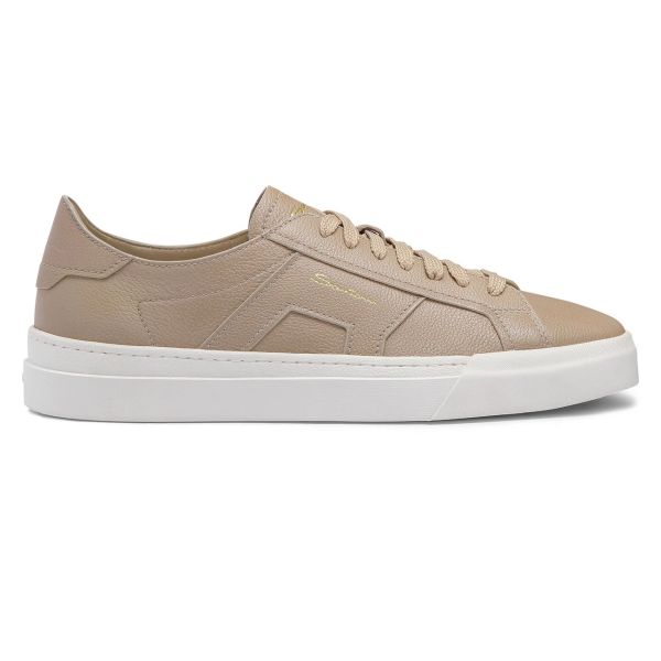 Santoni Double Buckle Signature Sneaker Beige