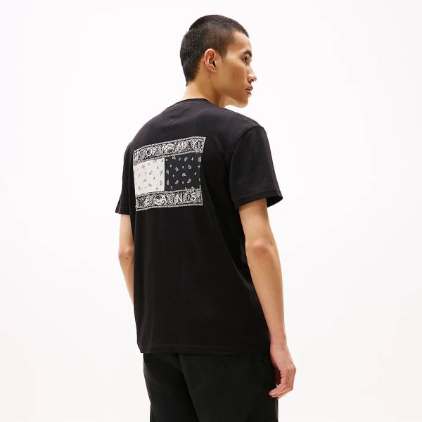 Tommy Jeans Paisley Flag T-shirt Zwart