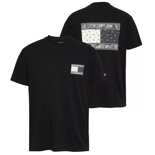 Tommy Jeans Paisley Flag T-shirt Zwart