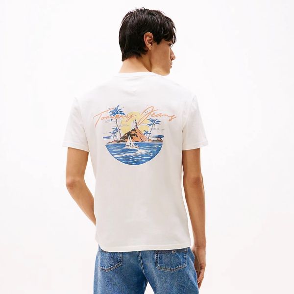 Tommy Jeans Signature Sailing T-shirt Off White